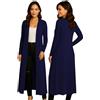 Re Tech UK Maxi Cardigan a Maniche Lunghe - con Colletto ed Aperto sul Davanti - UK 24-26 / EU 52-54 XXXL (Taglie Plus) - Petrolio