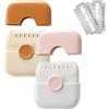 HhBdy Tagliacapelli con doppie punte, 2 pezzi, per capelli da donna, 2 in 1 | Pettine portatile con lama per tagliare i capelli, forbici da parrucchiere, compatto e portatile (rosa arancione)