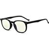Eyekepper Occhiali da Lettura Computer Vintage Filtro Luce Blu Lettori per PC Protezione UV Montatura Leggera di Plastica (Nero,1.25)