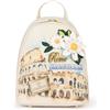Braccialini Zaino donna Cartoline in ecopelle beige/multicolore B25BR30 B17876 Media
