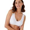 Damart - Reggiseno senza ferretto aperto davanti donna, bianco, 105C