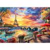 MEIYUDA 5D DIY Diamond Painting Kit Completo Vista su Parigi, Diamant Painting Fai-da-te Diamond Painting, Pittura Diamante Strass Ricamo a Punto Croce Painting per Decorazioni Casa 40x30cm