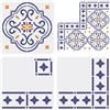 FINGERINSPIRE 3 stencil per piastrelle da pavimento, 30 x 30 cm, riutilizzabili, per bordi e angoli, stencil da parete marocchino, per dipingere stencil piastrelle per pavimenti e pareti