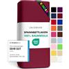 Jacobson, lenzuolo con angoli in jersey di cotone, Cotone, bordeaux, 60x120 - 70x140 cm