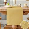 Vorysum Runner Tavolo Moderno Poliestere Impermeabile Tovaglia Runner Effetto Lino Lavabile Decorazione Tavolo da Pranzo Sala da Pranzo, Feste, Festival Matrimoni (Giallo, 33x120cm )
