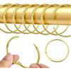 UTEFIF 40 anelli per tende da aprire, 50 mm, anelli tondi, clip in metallo per tende e aste per tende