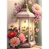 EOBROMD 5D Diamond Painting Kit Completo Fiori, Lampade a Vento Pittura Diamante FAI DA TE, Diamond Painting Bambini Adulti, Strass Ricamo a Punto Croce Painting per Decorazione Casa 30x40cm