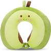 Fentar Cuscino Viaggio Bambini, Cuscino da Viaggio Memory Foam, Adorabile Cuscino per Collo di Cartone Animato, Cuscino Aereo Vaggio, Cuscino Collo Viaggio per Auto Aereo Ufficio Casa (Verde)