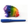 kidypool Frog guiro 4 pollici blocco di legno strumento musicale Percussione Strumento musicale Dimensioni perfette Legno Naturale Rana Güiro (Rainbow)
