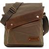 DORRISO Uomo Borsa a Tracolla Moda Borse Messenger Tela Leggero Viaggio Messenger Bag Causale Campeggio Scuola Lavoro Comodo Durevole Uomo Borsa a Tracoll Verde