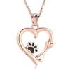 AIWENXI Collana per urna per cenere, con ciondolo a forma di cuore, per sempre, per cane, gatto, cenere, medaglione Keepsake Memorial