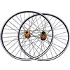 TESUGN 29 pollici Mountain Bike Anteriore & Ruota Posteriore Da Asse Freno A Disco Bicicletta Da Strada Cerchio In Alluminio Freno Freno A Disco MTB Set Ruota Dorato