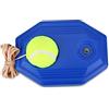 Vbestlife Set da allenamento per pallina da tennis, base posteriore per allenatore da tennis con corda elastica in gomma per esercitazione per principianti per bambini
