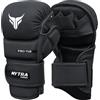 Mytra Fusion 7-oz Donna Guanti MMA Palmo MMA ventilato aperto guanti fit boxe donna (Black, S)