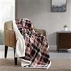 Eddie Bauer Biancheria da letto reversibile in pile Sherpa, decorazione per la casa per tutte le stagioni, poliestere, plaid rosso