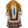DRW Fontana della Vergine di Lourdes con Angeli patrono dei Malati di Resina Dipinta a Mano, Multicolore, Medidas: 60