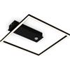 BRILONER - Lampada da soffitto a LED Frame, lampada da soffitto a LED con luce bianca calda, lampada con sensore, lampada per soggiorno, lampada per camera da letto, 320x300x50 mm (LxPxH), nero
