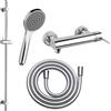 Fortis set doccetta con rubinetteria, doccetta con 1 tipo di getto, asta saliscendi, flessibile doccetta, 7851100PC+50129TTPC+53162150PC+15505PC, Brera cromo [Rubinetteria Bagno > Rubinetteria Doccia]