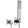 Bossini Flat One set doccia con presa d'acqua e supporto, 1 tipo di getto, CA3003C00030004, Flat One cromo [Rubinetteria Bagno > Set Doccia]