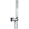 Bossini Flat One set doccia con presa d'acqua e supporto, 1 tipo di getto, CB4006C00030004, Flat One cromo [Rubinetteria Bagno > Set Doccia]