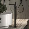 Bossini Aki rubinetto vasca, installazione a pavimento, miscelatore monocomando, Z00772000073005, Aki nero opaco [Rubinetteria Bagno > Rubinetteria Vasca]