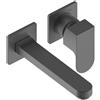 Bossini Gillo rubinetto lavabo, installazione a parete, Z00732000073005, Gillo nero opaco [Rubinetteria Bagno > Rubinetteria Lavabo]