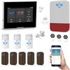 ITALIAN ALARM - Allarme Casa Senza Fili Touch Screen, Antifurto Casa WiFi GSM con APP Gestione Remoto, Sistema Allarme Wireless con Sensori Porte e Finestre. Mod. Micro Touch, Assistenza Italiana
