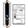 LIFEJXWEN Scaldabagno elettrico 220 V 3500 W Mini scaldabagno istantaneo intelligente con indicatore di temperatura, adatto per bagno, cucina