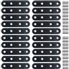 Roellgs Set da 20 staffe piatte dritte in acciaio inox da 76 mm, per riparazioni, staffe di fissaggio e 80 viti autofilettanti