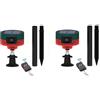 Lancoon sensore movimento solare allarme repellente 360°Rilevatore di movimento forte sirena LED luce lampeggiante IP55 impermeabile con telecomando registrazione per fattoria casa fienile cortile