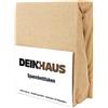 DH DEIN . HAUS dein.haus, lenzuolo in spugna con angoli elasticizzati, in cotone, colorato, Cotone, Beige, 160 x 200 cm