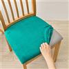 Highdi Coprisedili per Sedie da Pranzo in Velluto con Elasticizzato 1/2/4/6 Pezzi Coprisedie Antimacchia Coprisedia Seduta Fodere Protettive per Cucina Ristorante (Blu Pavone,2 Pezzi)