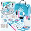 Fuwraixis Set di trucco Frozen, cosmetici di simulazione per bambini, giocattoli di trucco per ragazze, trucco principesco lavabile, Set di borsette, 32 pezzi