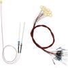 Evemodel 20Pz. LED SMD 0402, modello di lampada a diodi con cavo PTFE da 50 cm, bianco caldo, precablato, con regolatore di tensione per decorazione di modellismo