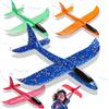 Naturas Bouqutis Aereo Giocattolo Polistirolo per Bambini 4 Pezzi 37cm, Aerei Aeroplano Giocattolo, Giochi Regalo Bambini Bambina Bambino 4 5 6 7 8 9 Anni, Aliante Aeroplano Schiuma per Grande Giochi Giardino Esterno