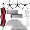 APZOVO Accessori Kit Ricambi Per Xiaomi Roborock S5 Max S6 Max S6 Pure S6 MaxV S50 S51 S55 S60 S65 S5 S6, con 1 Spazzola principale, 3 Spazzola Laterale, 2 HEPA Filtro, 2 Panni Mop