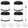 Fixbetter Filtro Hepa Ricambi per aspirapolvere Levoit LVAC-200, 4 filtri HEPA postmotore, 4 schiume e 4 filtri di ricambio in feltro per Levoit LVAC 200 (LSV-V201F)