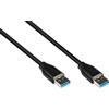 Good Connections Cavo USB 3.2 Gen.2-10 GBit/s / 3 A - Maschio A a Maschio A - Conduttore di rame di alta qualità - Nero - 1 m
