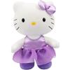 Hello Kitty Peluche 30 cm con Outfit alla Moda, Vestitino Viola Satin e Fiocco Abbinato, per Bambini dai 3 Anni - Giochi Preziosi