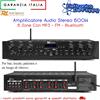 Power Dynamics Amplificatore Audio Stereo 600W 6 Zone Con MP3 - FM - Bluetooth