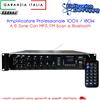 GBC Amplificatore GBC Professionale 100V / 180W 6 Zone Con Display Bluetooth MP3 USB
