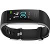 Hperu Fitness Smart Watch Fitness Bracciale S5 Attività Temperatura Frequenza cardiaca Impermeabile per donne uomini neri