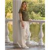 Prénatal Pantalone beige premaman con tasche cargo