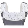 Bebear imbottiture da dentizione per marsupio, bavaglini in cotone 100% per marsupio da neonato a bambino, 3 pezzi di assorbenti per bambini/bambine, Star