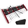 BONJUME 25 Note Di Carillon Xilofono, con Tasti In Metallo E Base In Legno, Percussioni A Mano, con 2 Bacchette, Portatile, Strumento A Percussione, Strumento Musicale Per Ragazzi E Adulti