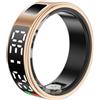Diyeeni Smart Ring con Display LED, Fitness Tracker Smart Ring, Fitness Tracker e Sonno Impermeabile IP68 per Donne e Uomini con Custodia di Ricarica, APP per IOS per Android, Oro (#9)