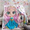 WZXGHE Coperta Unicorno,rosa cartoon unicorn ragazze coperta, morbida e calda flanella coperta,regalo per ragazze (Unicorno-A, 130x150cm)