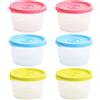 Tibapla 6 Pezzi Contenitori Piccoli per Alimenti con Coperchio, 160ml Contenitori per Freezer Riutilizzabili, Contenitori di Spezie in Plastica, Mini Contenitori Senza BPA per Freezer e Microonde