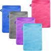 ZMDMAH 5 Pezzi Lavette Bagno Guanti da Bagno Manopole Spugna Lavette Asciugamani Bagno Viso Guanti da Bagno Guanti per il Bagno in Microfibra per il Bagno Rimozione del Trucco Lavaggio del Viso 15 x 20cm