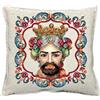 IL MAGGIOLINO | Fodera 40x40 Gobelin con Stampa Re, Tessuto Doppio, Cerniera Nascosta, Made in Italy